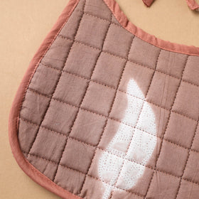 Brown Handmade Cotton Baby Bib