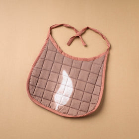 Brown Handmade Cotton Baby Bib
