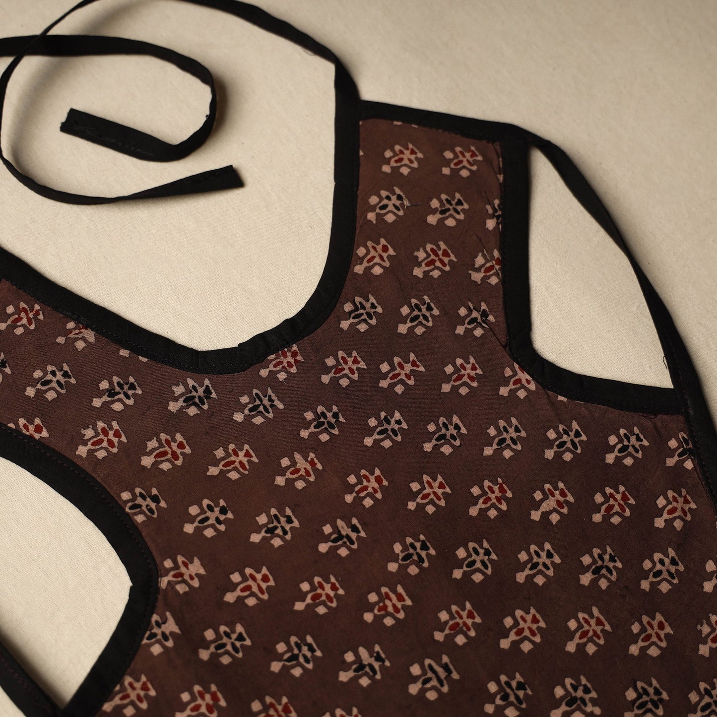 Brown Handmade Cotton Baby Bib