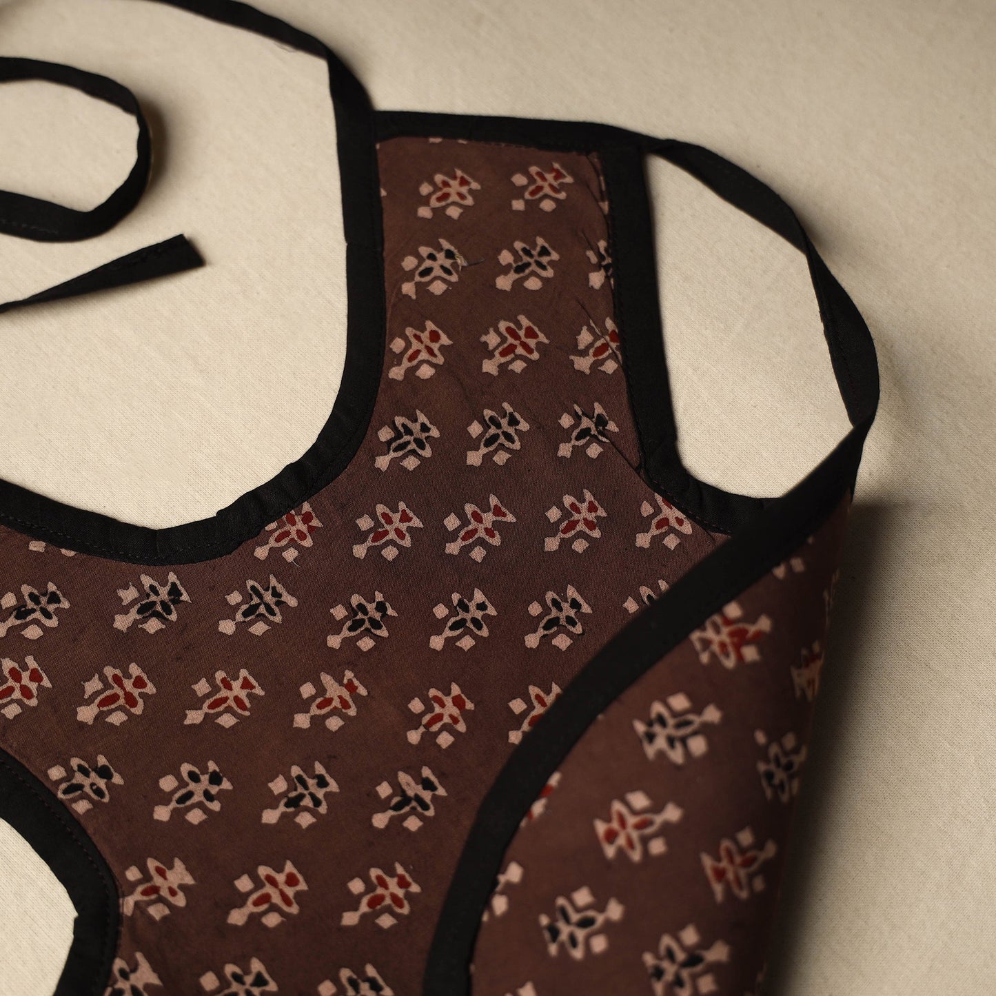 Brown Handmade Cotton Baby Bib