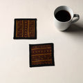 Brown Handmade Cotton Coasters (Set of 2)