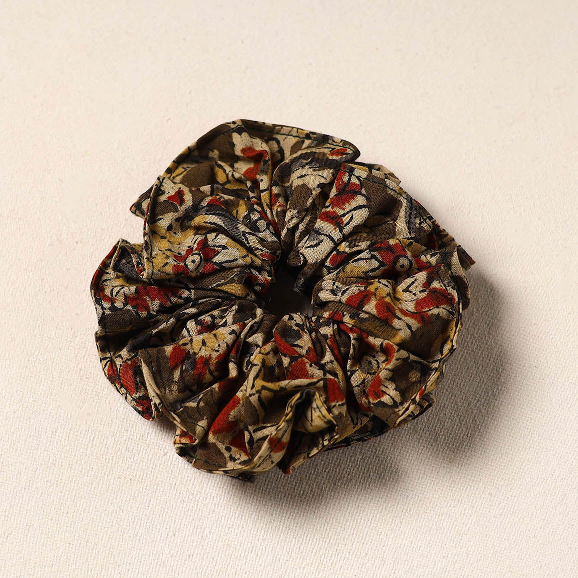 Brown Handmade Cotton Elastic Rubber Band/Scrunchie