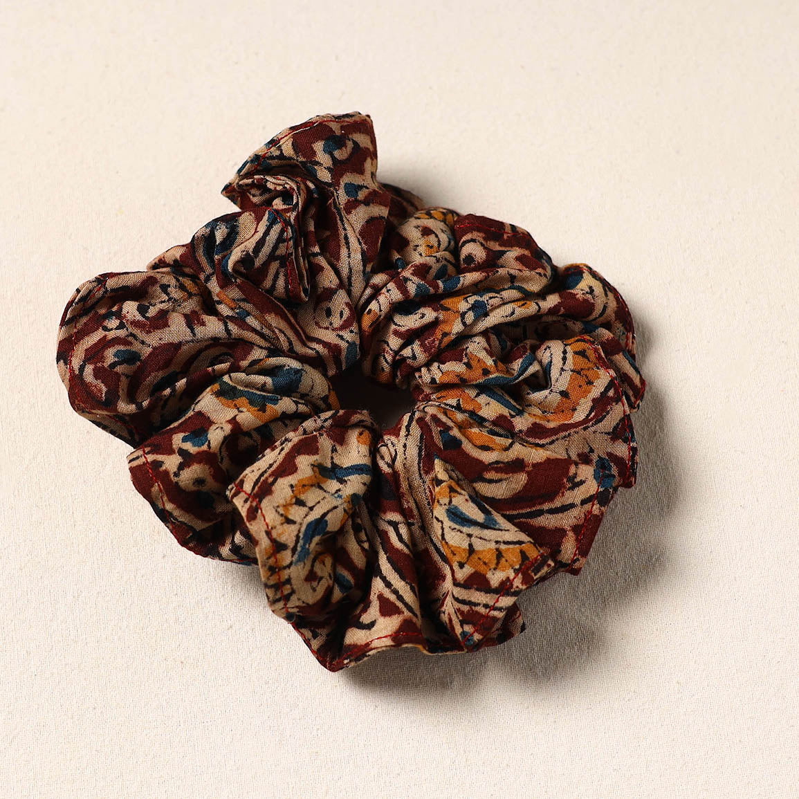 Brown Handmade Cotton Elastic Rubber Band/Scrunchie