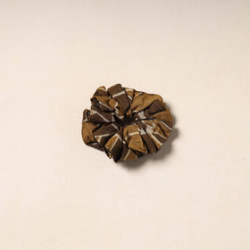 Brown Handmade Cotton Elastic Rubber Band/Scrunchie
