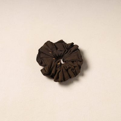 Brown Handmade Cotton Elastic Rubber Band/Scrunchie