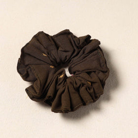 Brown Handmade Cotton Elastic Rubber Band/Scrunchie