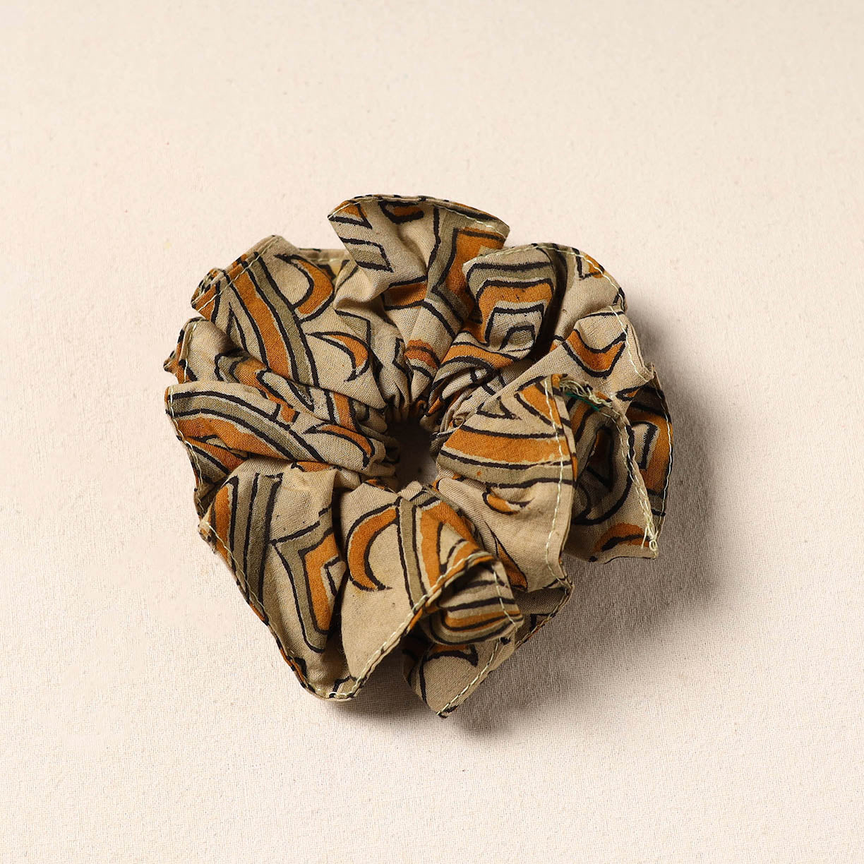 Brown Handmade Cotton Elastic Rubber Band/Scrunchie