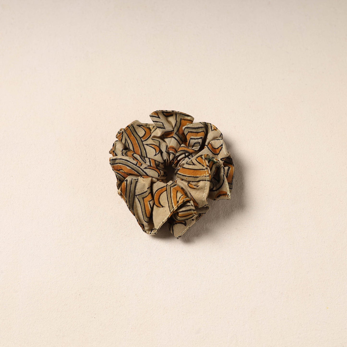 Brown Handmade Cotton Elastic Rubber Band/Scrunchie