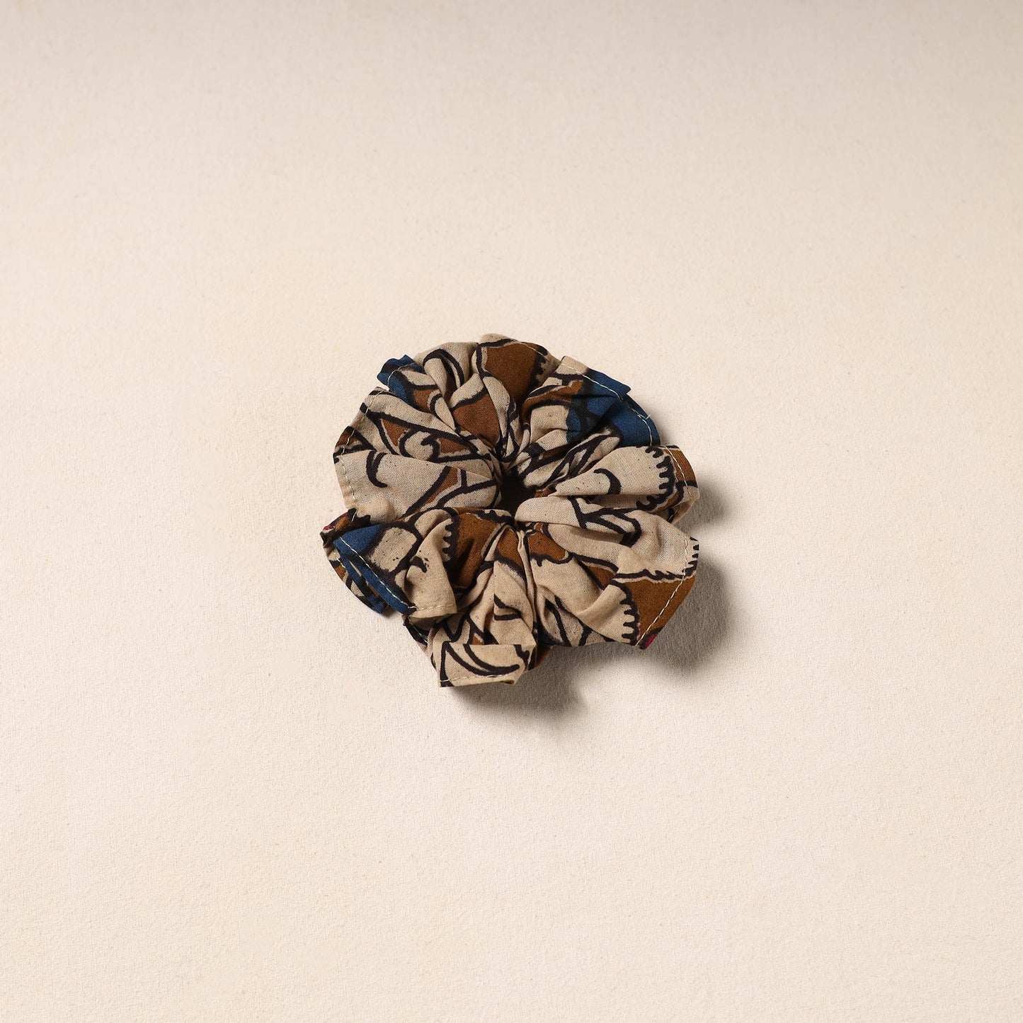 Brown Handmade Cotton Elastic Rubber Band/Scrunchie