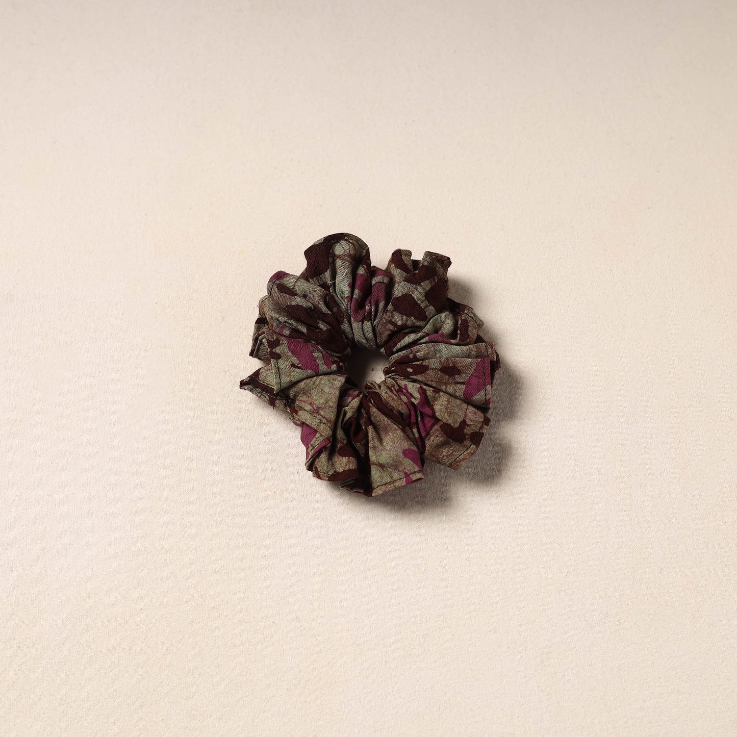 Brown Handmade Cotton Elastic Rubber Band/Scrunchie