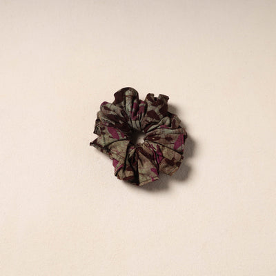 Brown Handmade Cotton Elastic Rubber Band/Scrunchie