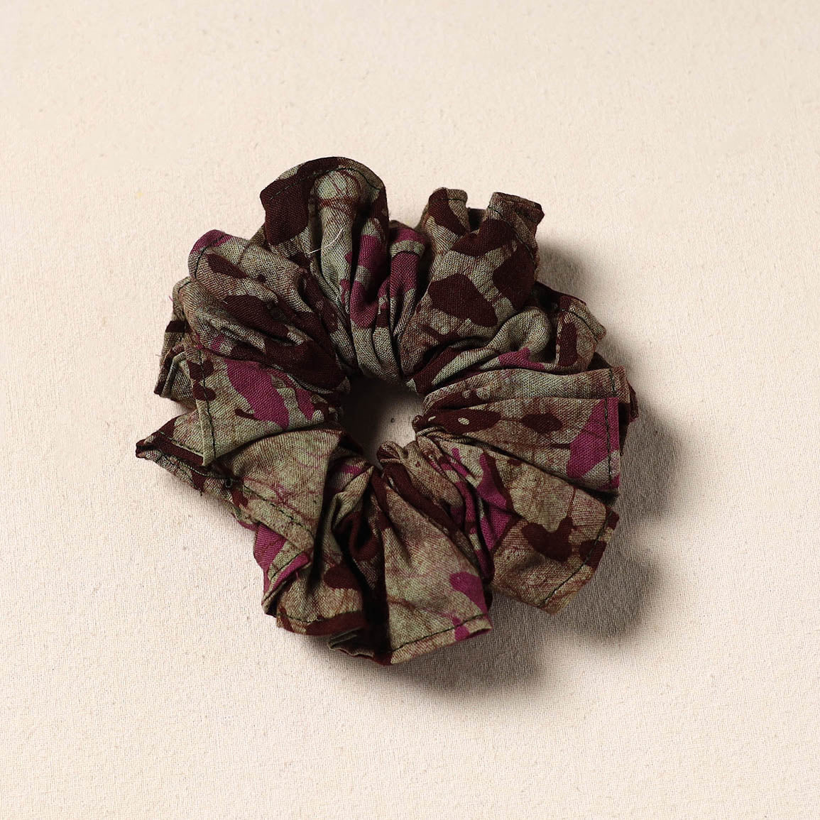 Brown Handmade Cotton Elastic Rubber Band/Scrunchie