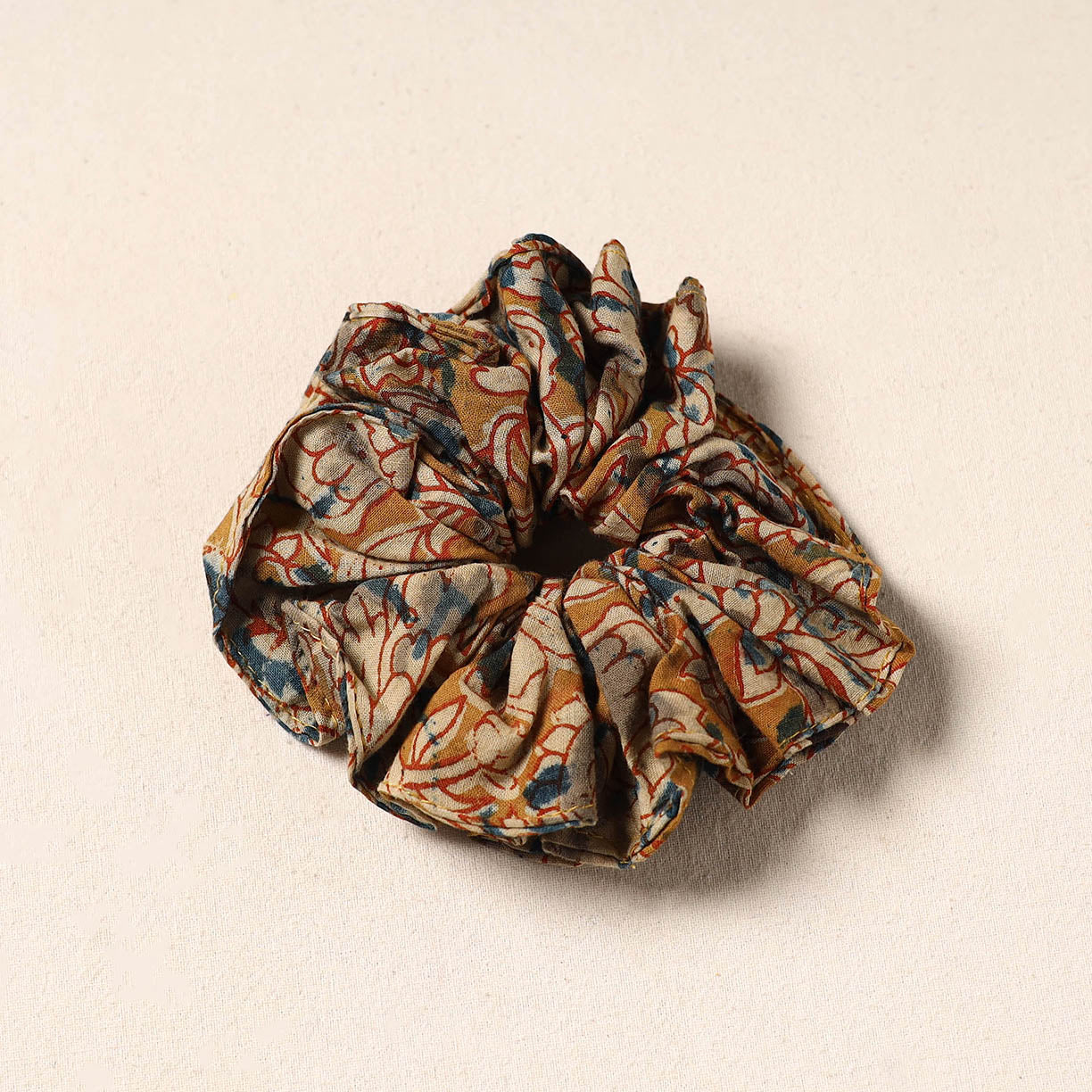 Brown Handmade Cotton Elastic Rubber Band/Scrunchie