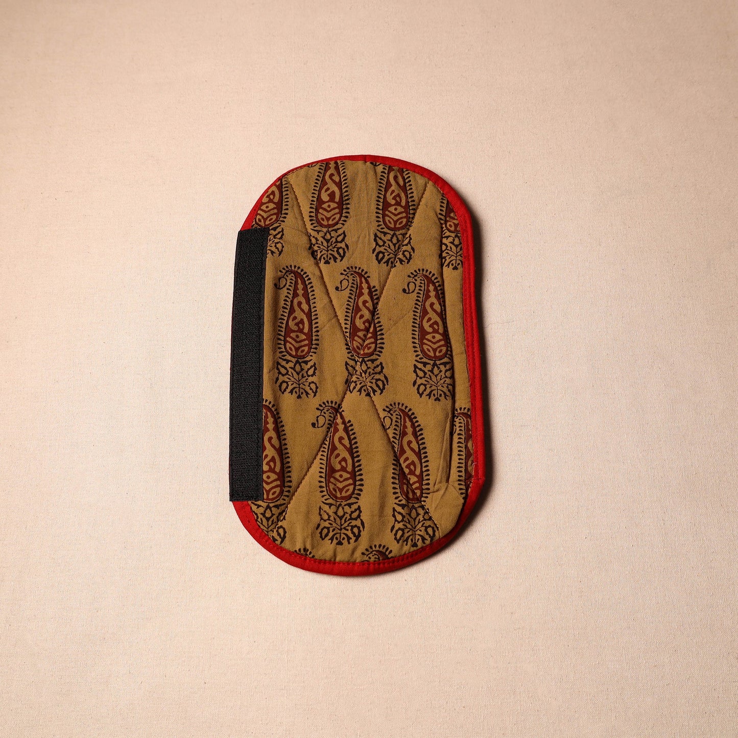 Buy Handmade Cotton Brown Fridge Handle Cover