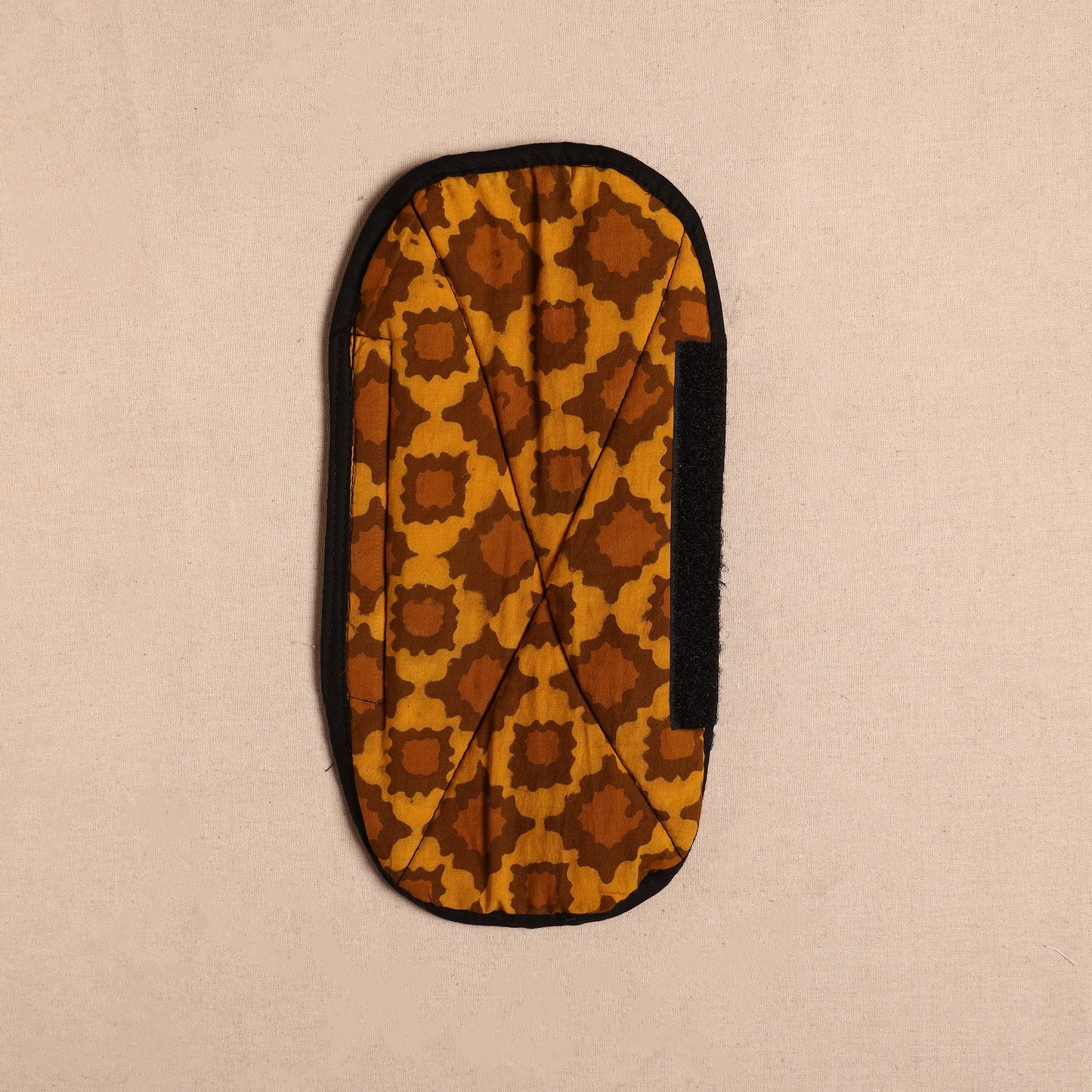 Buy Handmade Cotton Brown Fridge Handle Cover 37