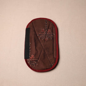 Brown - handmade cotton fridge handle cover 38 - handcrafted