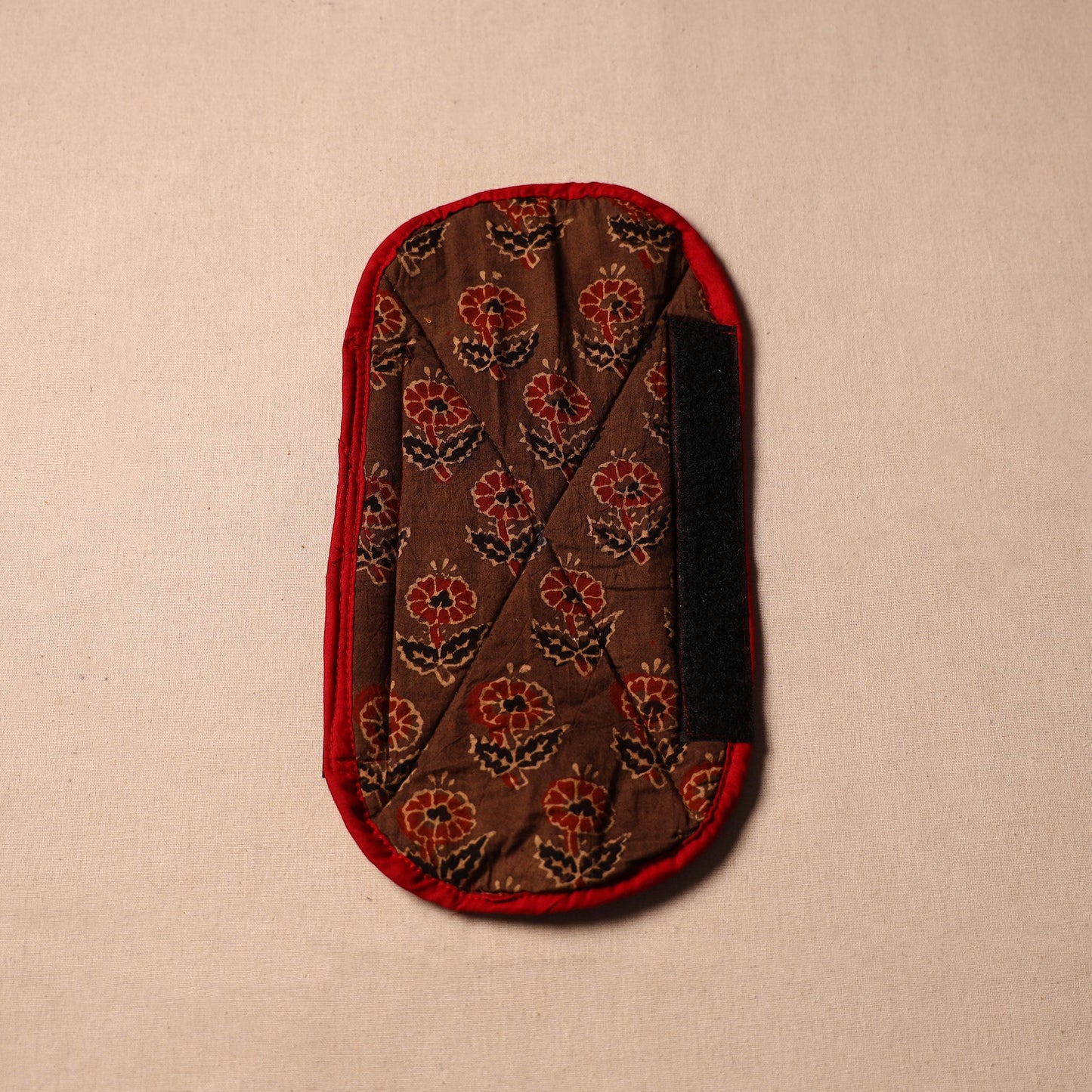 Buy Handmade Cotton Brown Fridge Handle Cover 87