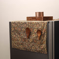 Brown Handmade Cotton Fridge Top Cover with Multiple Pockets