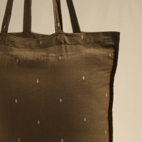 Brown - handmade cotton jhola bag 02 - handcrafted