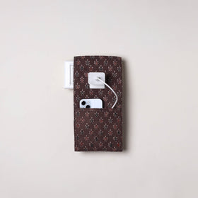 Brown Handmade Cotton Mobile Charging Holder