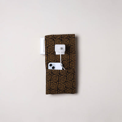 Brown Handmade Cotton Mobile Charging Holder