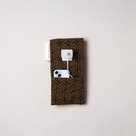 Brown Handmade Cotton Mobile Charging Holder