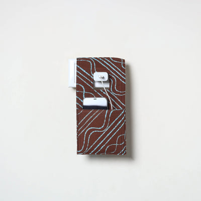 Brown Handmade Cotton Mobile Charging Holder