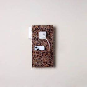 Brown Handmade Cotton Mobile Charging Holder