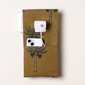 Brown Handmade Cotton Mobile Charging Holder
