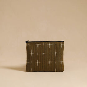 Brown - handmade cotton multipurpose utility pouch (set