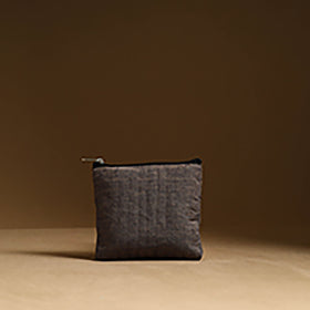 Brown - handmade cotton multipurpose utility pouches (set