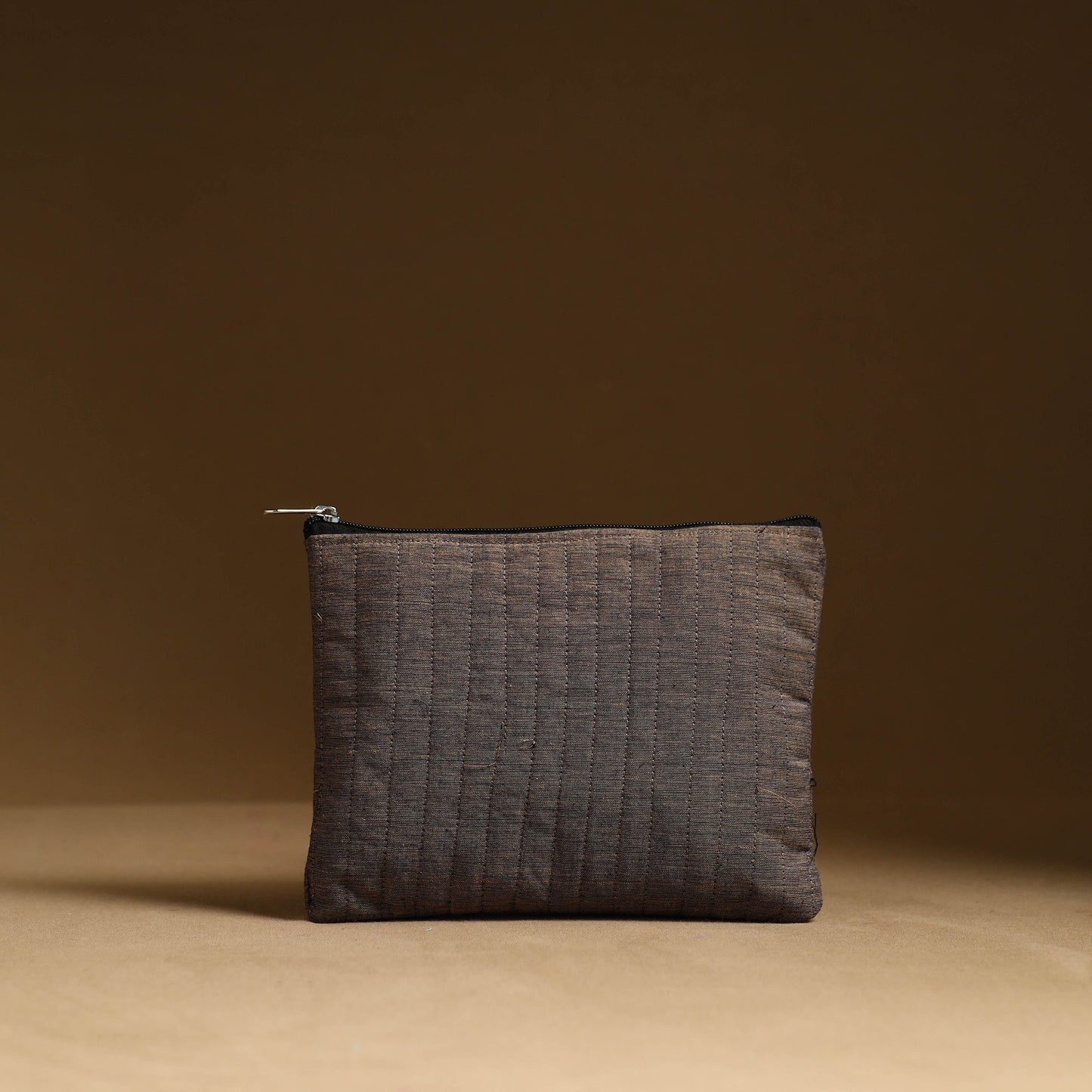 Brown - handmade cotton multipurpose utility pouches (set