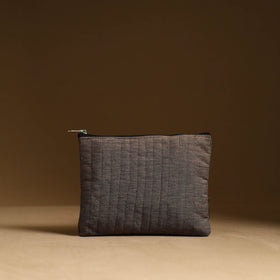 Brown - handmade cotton multipurpose utility pouches (set