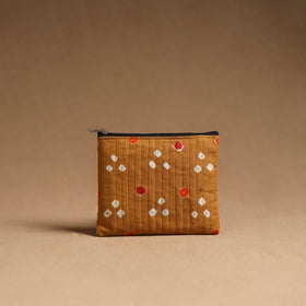 Brown - handmade cotton multipurpose utility pouches (set