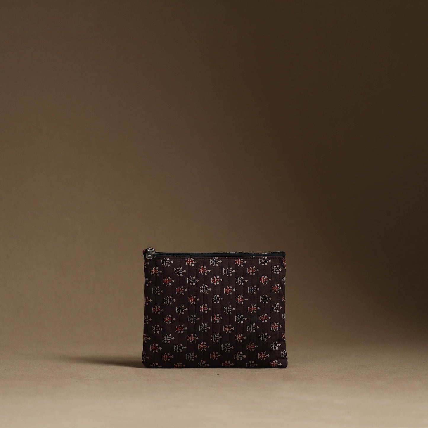 Brown - handmade cotton multipurpose utility pouches (set