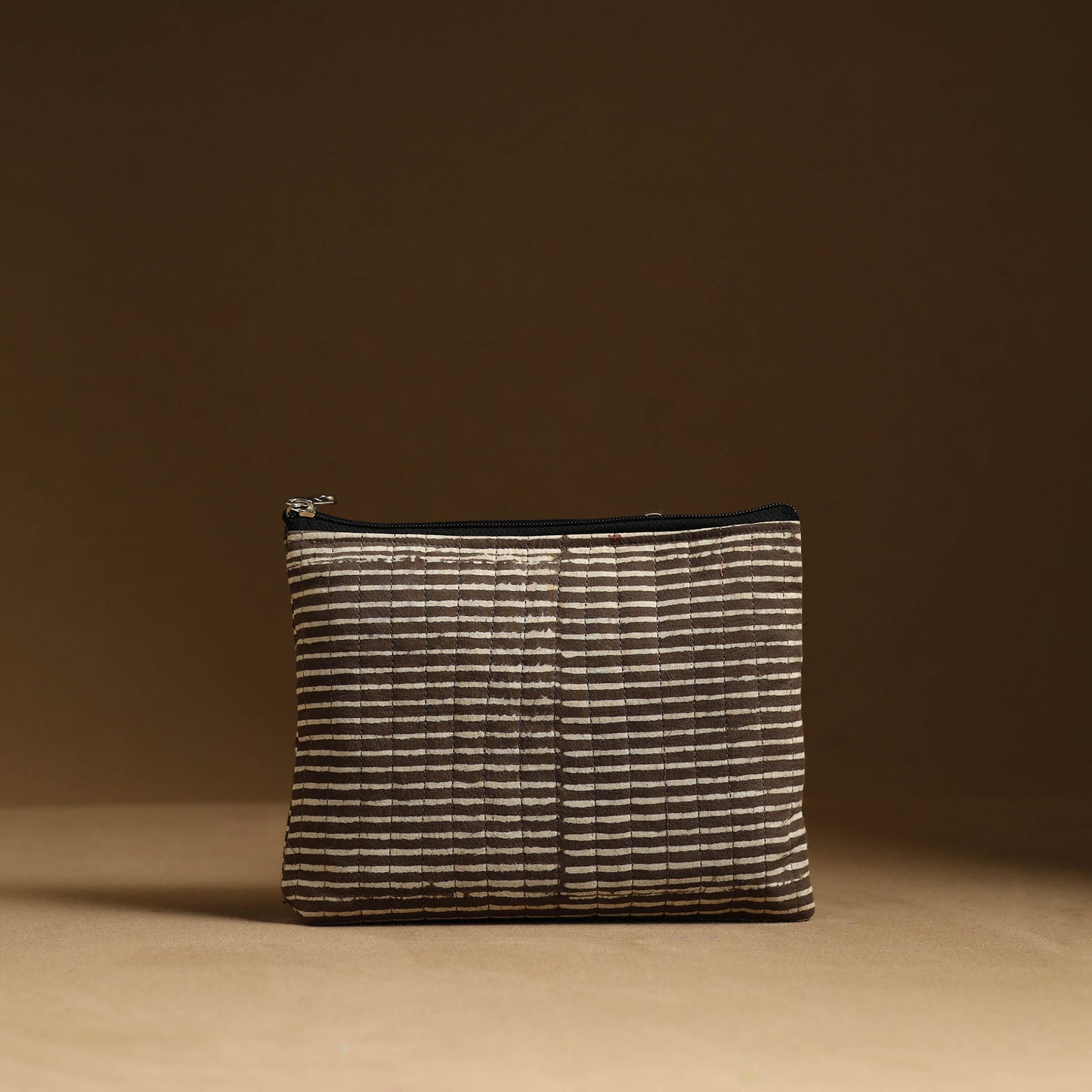 Brown - handmade cotton multipurpose utility pouches (set