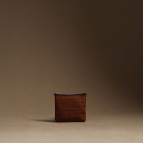 Brown - handmade cotton multipurpose utility pouches (set