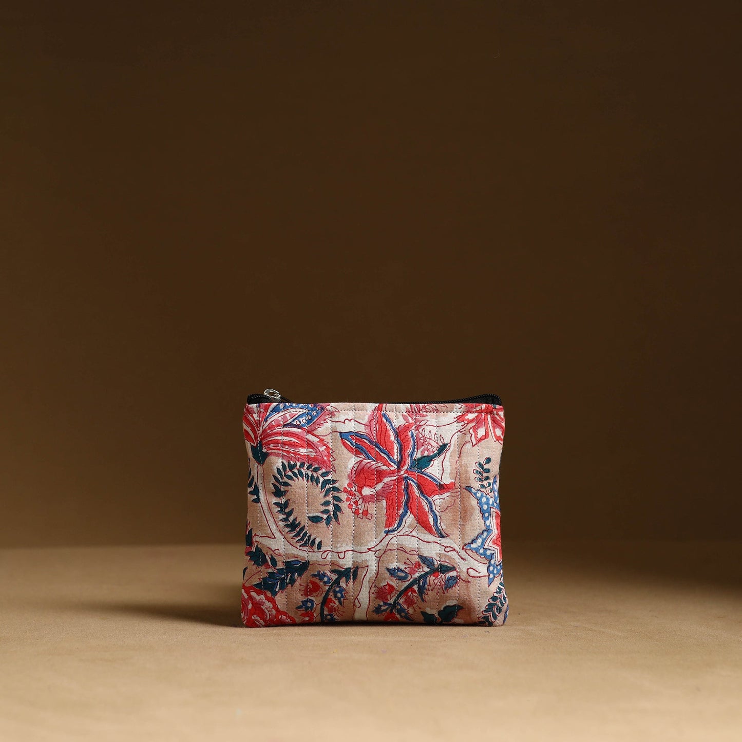 Brown - handmade cotton multipurpose utility pouches (set