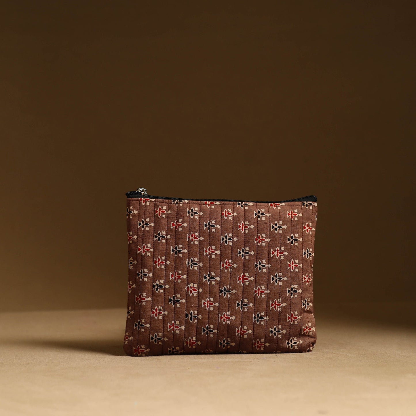 Brown - handmade cotton multipurpose utility pouches (set