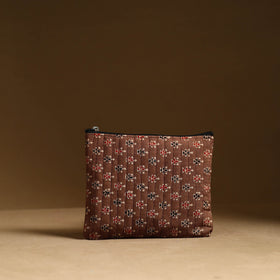 Brown - handmade cotton multipurpose utility pouches (set