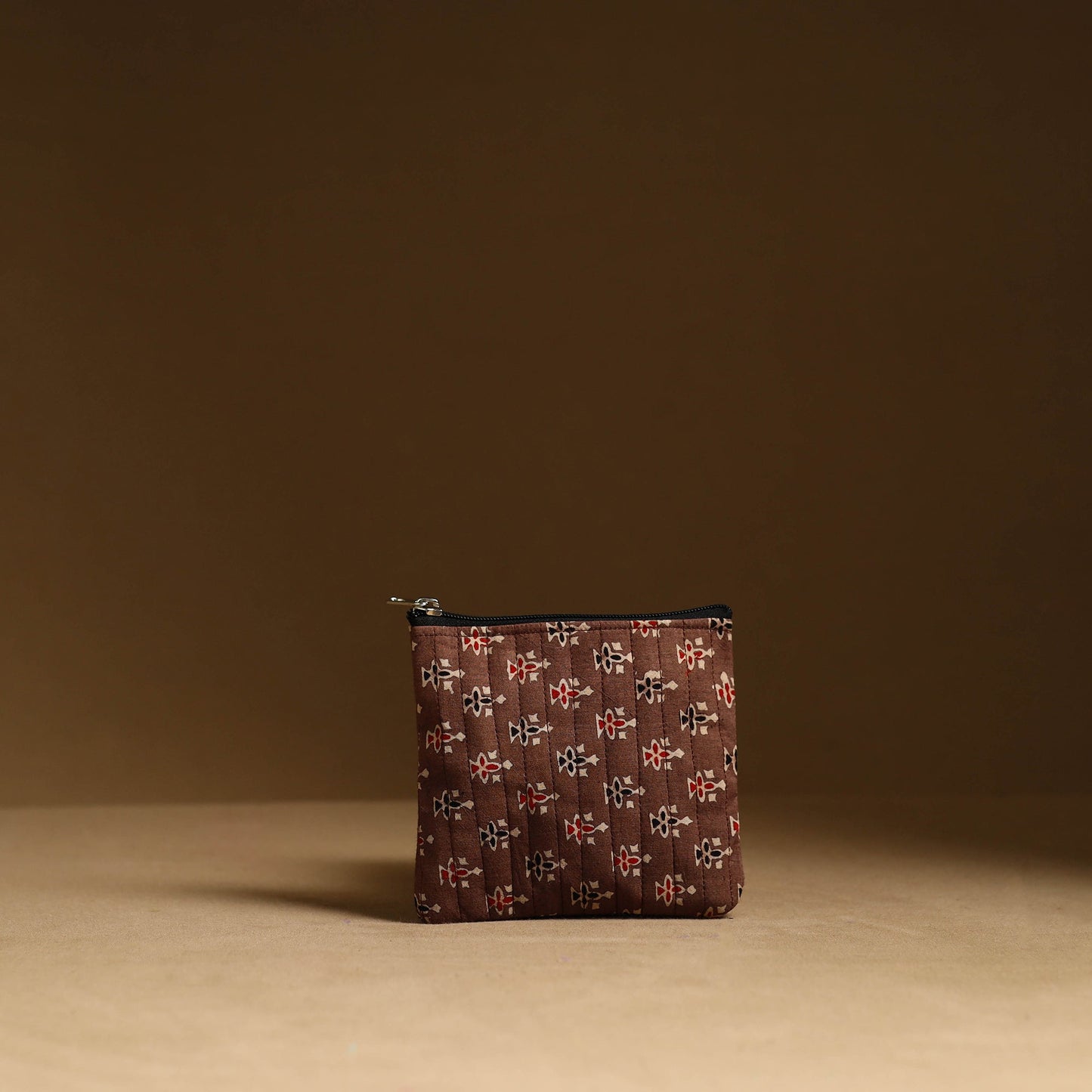 Brown - handmade cotton multipurpose utility pouches (set