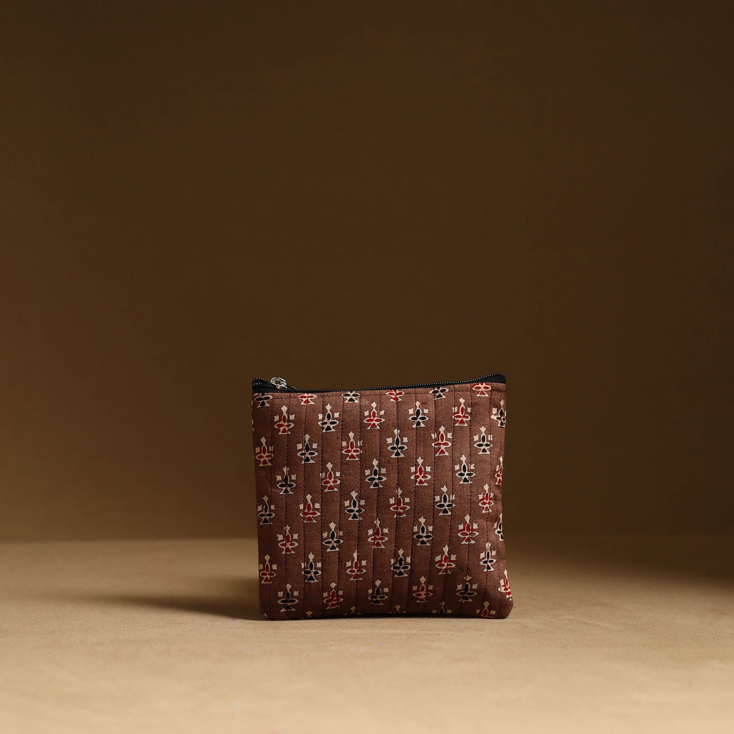 Brown - handmade cotton multipurpose utility pouches (set