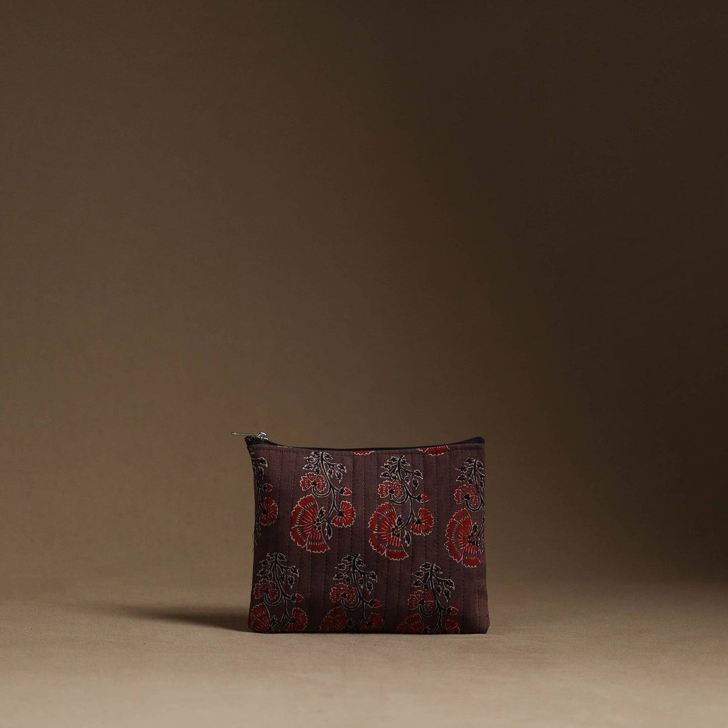 Brown - handmade cotton multipurpose utility pouches (set