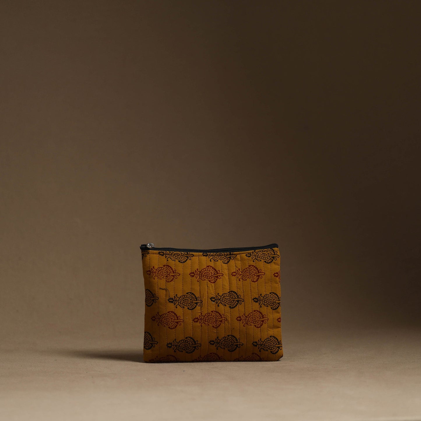 Brown - handmade cotton multipurpose utility pouches (set