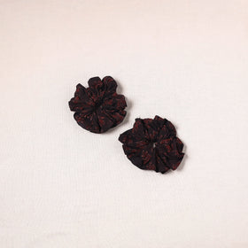 Brown - handmade cotton rubber bands/scrunchies (set of 2)