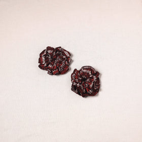 Brown - handmade cotton rubber bands/scrunchies (set of 2)