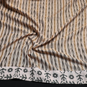 Brown - handmade cotton sambalpuri ikat blouse piece 08