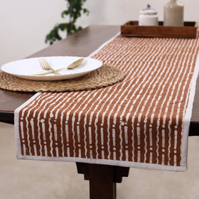 Brown Handmade Cotton Table Runner