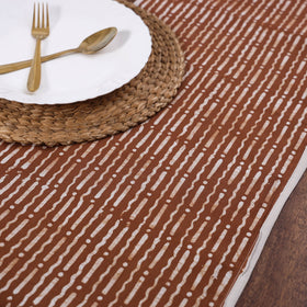 Brown Handmade Cotton Table Runner