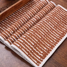 Brown Handmade Cotton Table Runner